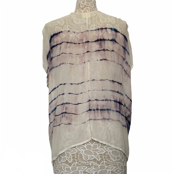 H.I.P. Top cardigan White Purple Tie Dye Small - Picture 3 of 9